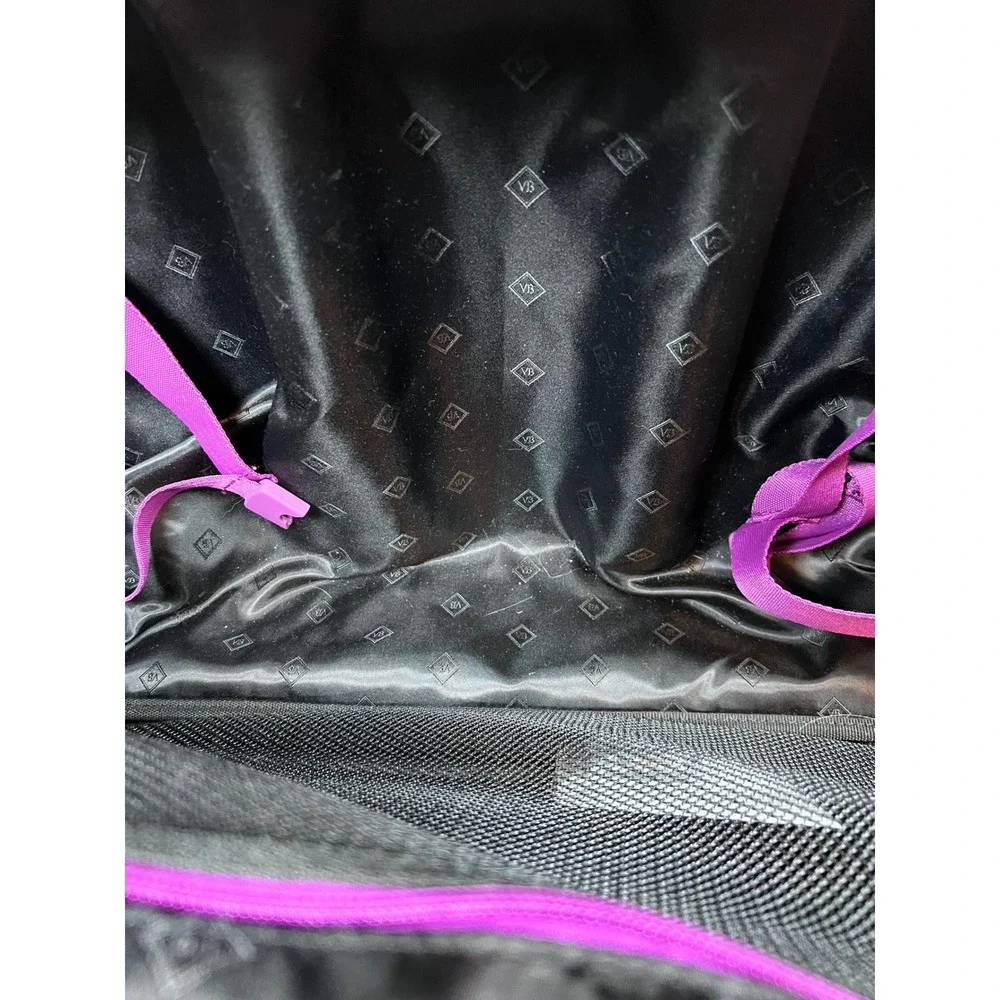 Vera Bradley Rolling Laptop Bag Women Black White Paisley Travel Excellent